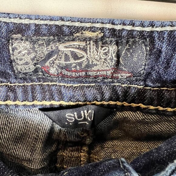 Silver Jeans Womens Suki Low Rise Bootcut Jeans Size 26 Dark Wash Y2K Western - Picture 9 of 16